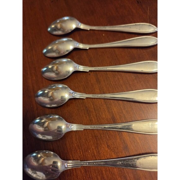 Gense ALP 45GR‎ GEN4 Five O'Clock Spoons  5 1/8" Silverplate Lot of 6 - Picture 15 of 16
